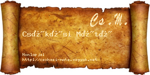 Csókási Máté névjegykártya